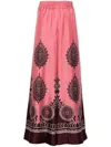 La Doublej Silk Wide-leg Pull-on Palazzo Pants In Rosa