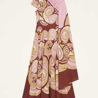 La Doublej One Shoulder Brigid Dress In Multi