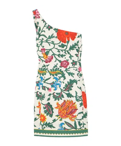 La Doublej One-shoulder Printed Dress In Multi