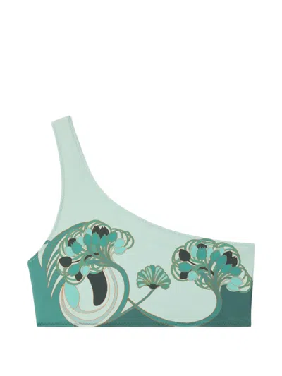 La Doublej One-shoulder Floral Swimsuit In Multi