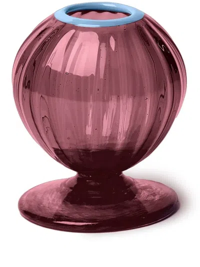 La Doublej Onion Glass Vase In Purple
