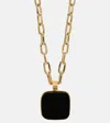 La Doublej Onyx Pendant Necklace In Gold