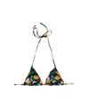 La Doublej Orchard-print Triangle Bikini Top In Multicolor