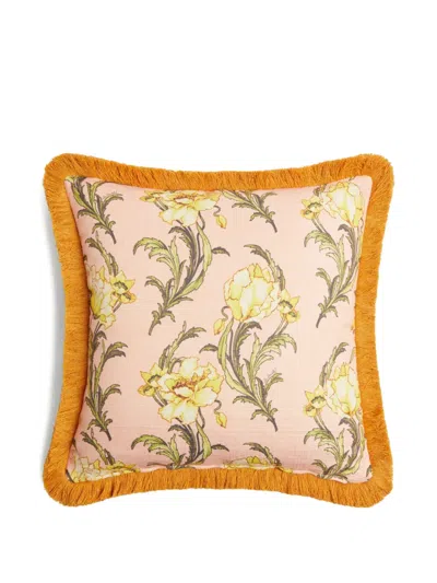 La Doublej Outdoor Cushion (45x45) With Fringes In Multi