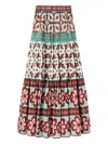 La Doublej Pagoda-print Maxi Skirt In Multi