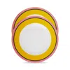 La Doublej Painted Trim Dinner Plates, Set Of 2