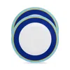 La Doublej Painted Trim Dinner Plates, Set Of 2