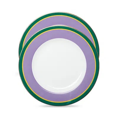 La Doublej Painted Trim Dinner Plates, Set Of 2
