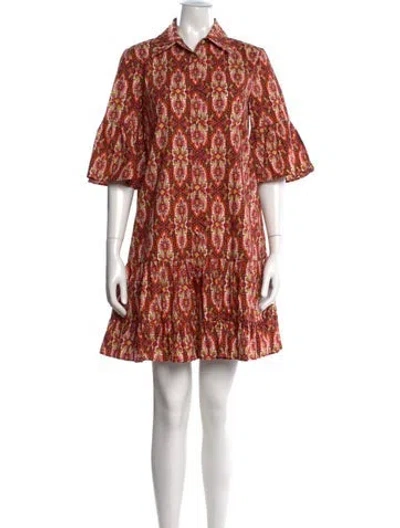 Pre-owned La Doublej Paisley Print Mini Dress In White