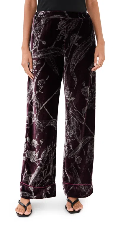 La Doublej Pajama Pants Bamboo In Green