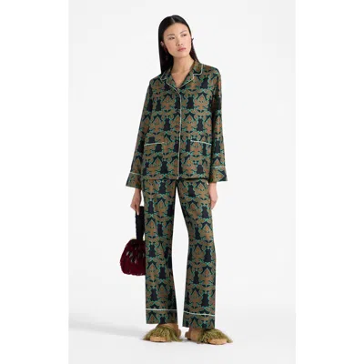 LA DOUBLEJ LA DOUBLEJ PAJAMA PANTS HERALD BLACK
