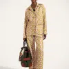 La Doublej La Double J Printed Silk-twill Pyjama Trousers In Pink