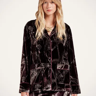 La Doublej Pajama Shirt In Burgundy