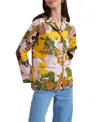 La Doublej La Double J Hammock Shirt In Big Flower Rose Pink