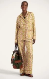 La Doublej Printed Pajama Shirt In Pink