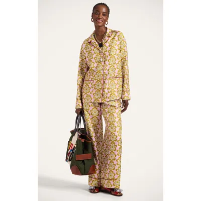 LA DOUBLEJ LA DOUBLEJ PAJAMA SHIRT CAPER PINK
