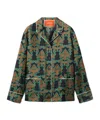 La Doublej La Double J Pajama Printed Silk-satin Shirt In Green