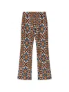 La Doublej Palazzo Chocolate In Rustic Cotton Hendrix Pants In Multi