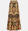 La Doublej Palazzo High-rise Silk Twill Palazzo Pants In Yellow