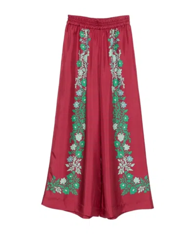 La Doublej Palazzo Pant In Red