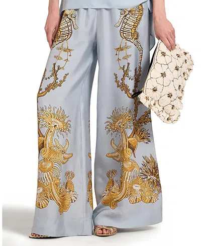 La Doublej Palazzo Pants In Animal Print