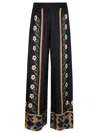 La Doublej Icon Palazzo Printed Silk-twill Wide-leg Pants In Dazed Placée