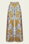 La Doublej Floral-print Silk Palazzo Pants