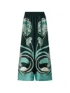 La Doublej La Double J Printed Silk-twill Palazzo Trousers In Multi