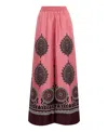 La Doublej Silk Wide-leg Pull-on Palazzo Pants In Oltrarno Placee Pink