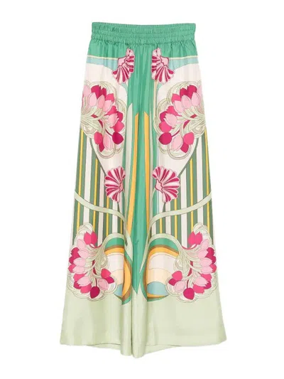 La Doublej La Double J Palazzo Pants In Green