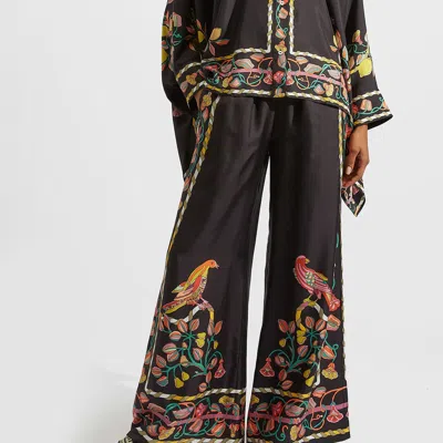 La Doublej Palazzo Pants (placed) In Black