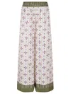 La Doublej La Double J Wide-leg Silk Trousers With Floral Pattern
