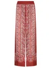 La Doublej La Double J Silk Twill Palazzo Pants With Cobra Pattern
