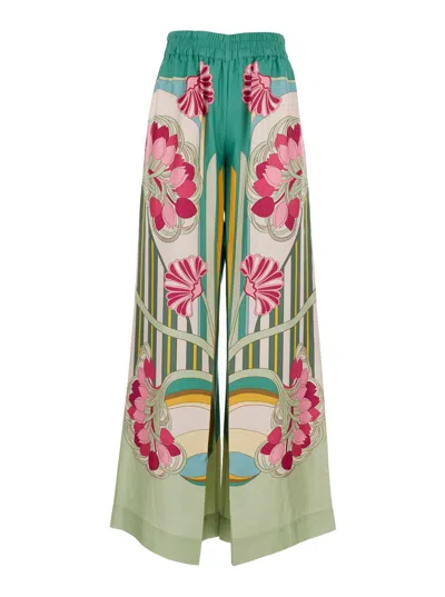 La Doublej Palazzo Pants (placée) In Multi