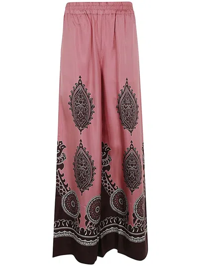 La Doublej Printed Silk-twill Wide-leg Pants In Oltrarno Placée