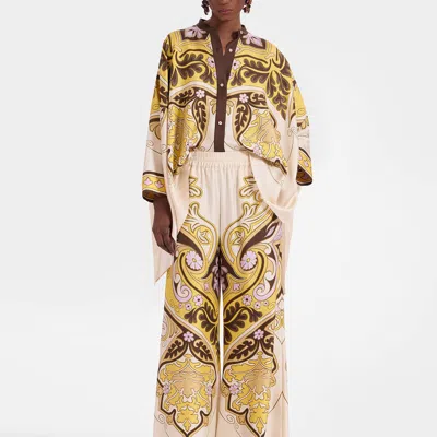La Doublej Palazzo Pants In Spells Placée Yellow