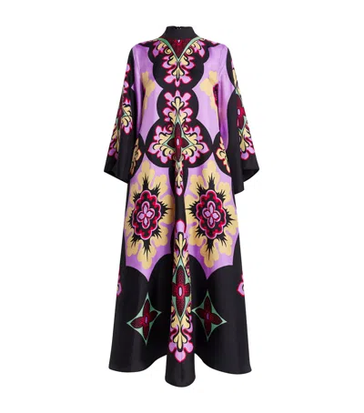 La Doublej Palazzo Print Magnifico Maxi Dress In Multi