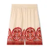 La Doublej La Double J Palazzo Printed Silk-twill Shorts In Red