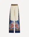 La Doublej Multicolor Palazzo Pants With Wide Leg And All-over Print In Silk Woman In Multi
