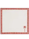 La Doublej Palm Tree Linen Napkins (set Of Two) In White