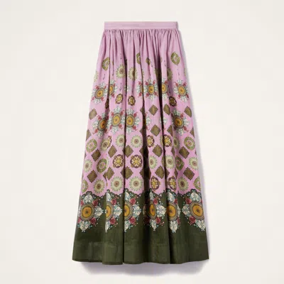 La Doublej Floral-print Maxi Skirt In Pink