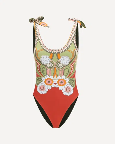 La Doublej Pammy One-piece Swimsuit In Multicolour