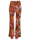La Doublej Pants With Selva Print In Multicolour
