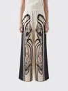La Doublej Palazzo Printed Silk-twill High-waist Wide Leg Pants In Multi