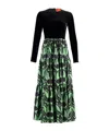 La Doublej Papyrus-print Maxi Dress In Black