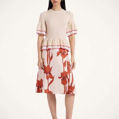 La Doublej Pareo Midi Skirt In Iris Dark Orange