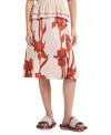 La Doublej Pareo Midi Skirt In Iris Dark Orange