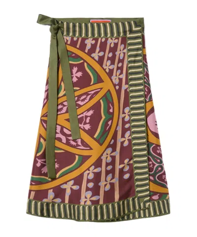 LA DOUBLEJ PAREO MIDI SKIRT