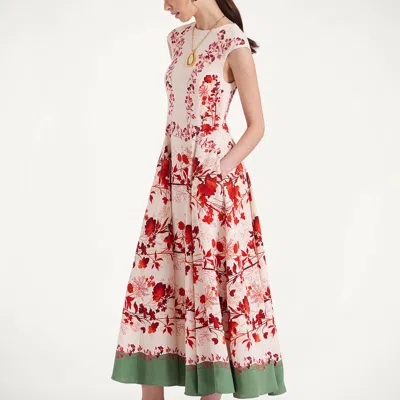 La Doublej Park Ave Dress In Woodland Placée Camouflage