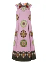 La Doublej Park Ave Printed Maxi Dress In Pink